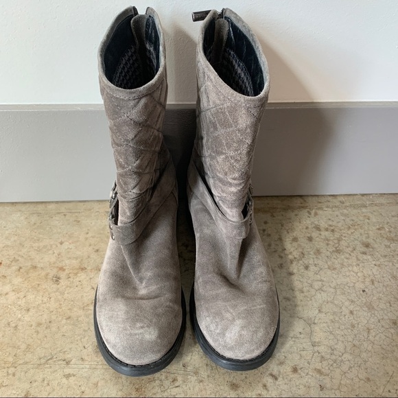 Aquatalia by Marvin K. Gray Quilted Boots Size 7 - Picture 1 of 9